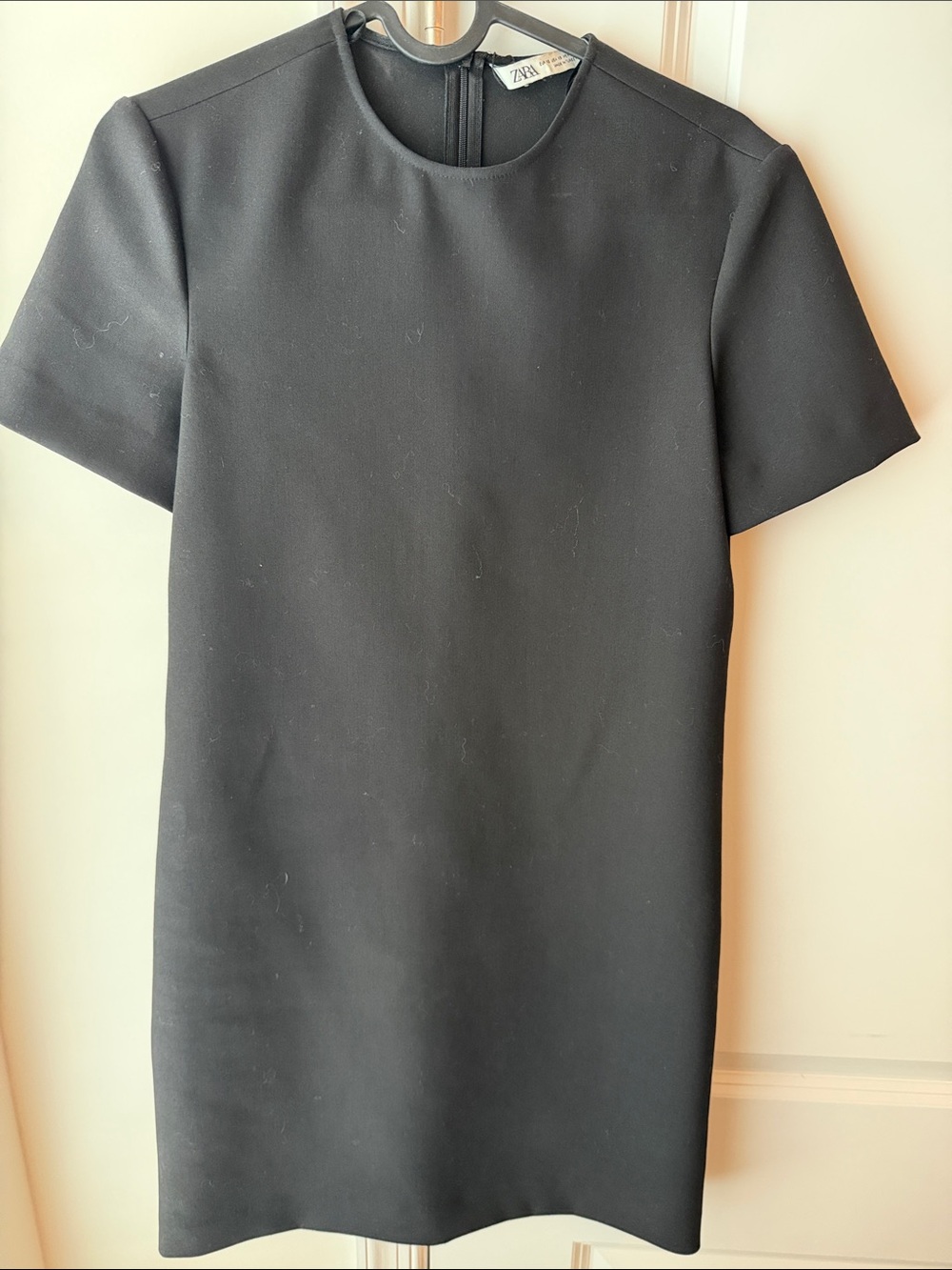 Zara Black Short Sleeve Shift Dress